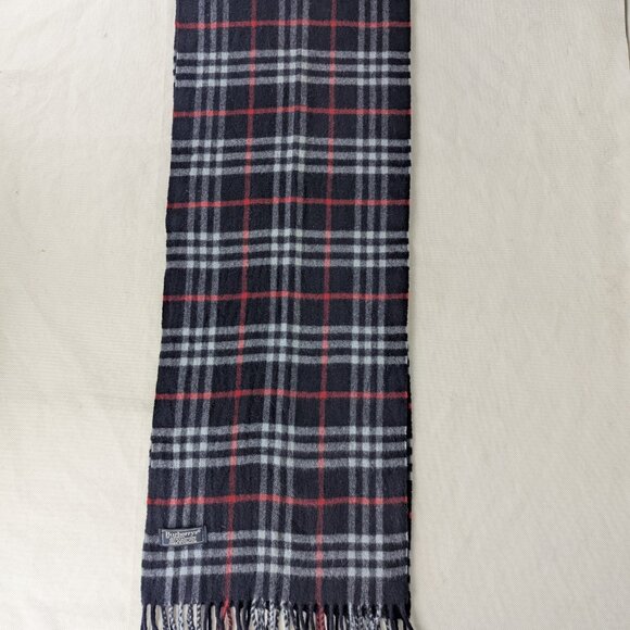 Authentic Burberry's of London Scarf Blue Unisex 100% Cashmere – Used – Winter - Picture 4 of 7